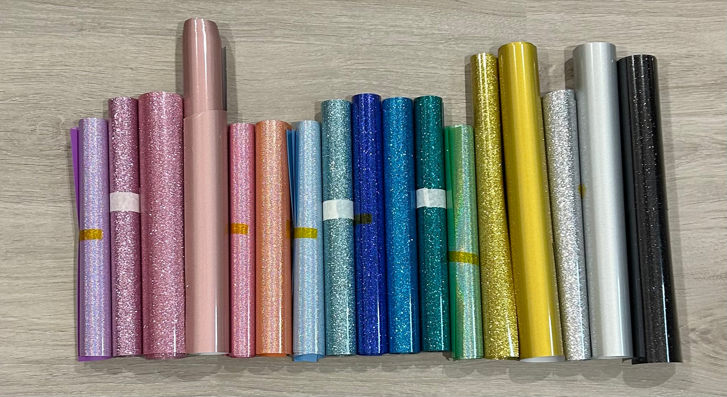 Heat Transfer Vinyl (HTV) - Glitter and Shimmer