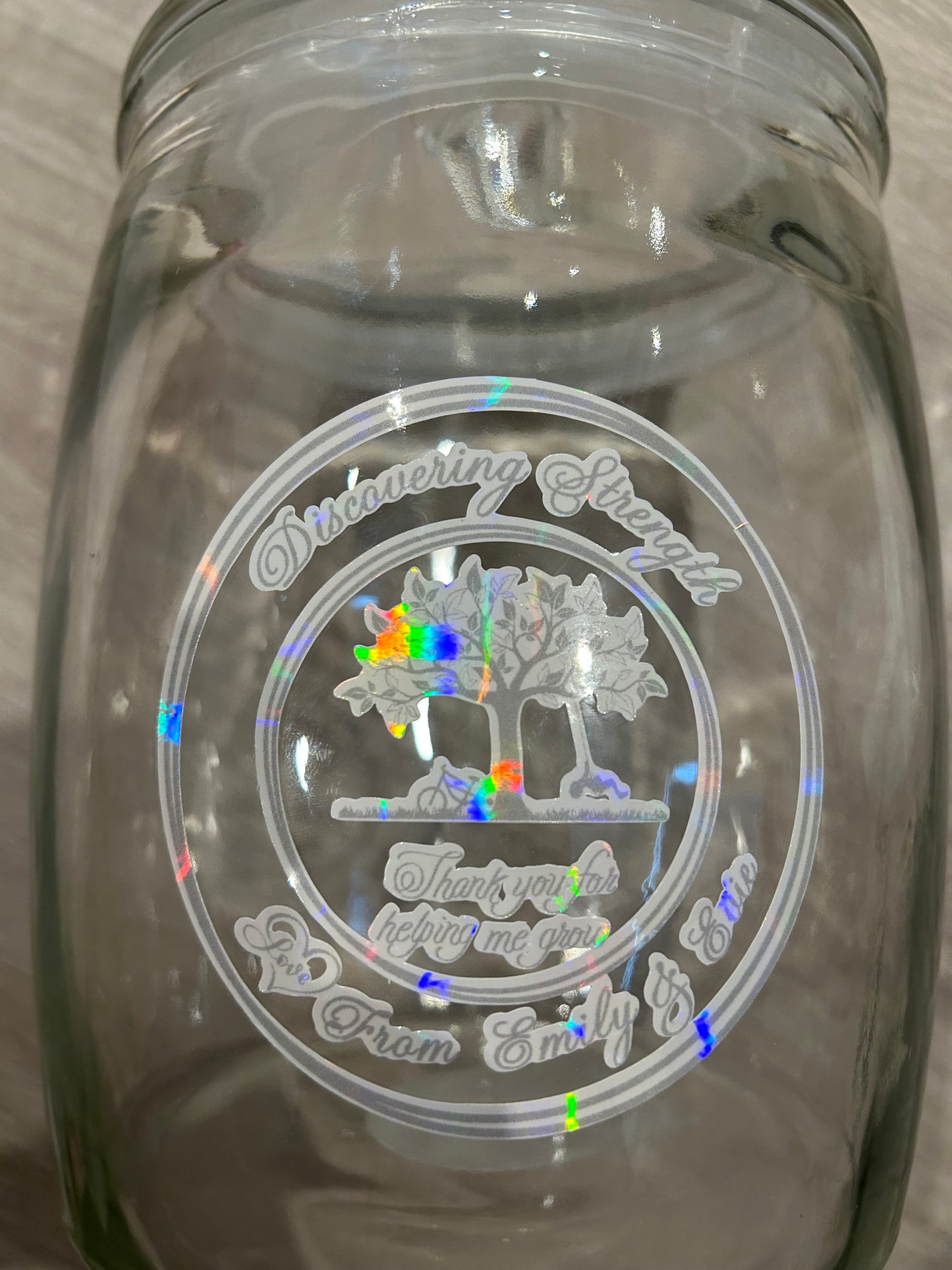 Sticker designed by us and added to their Jar