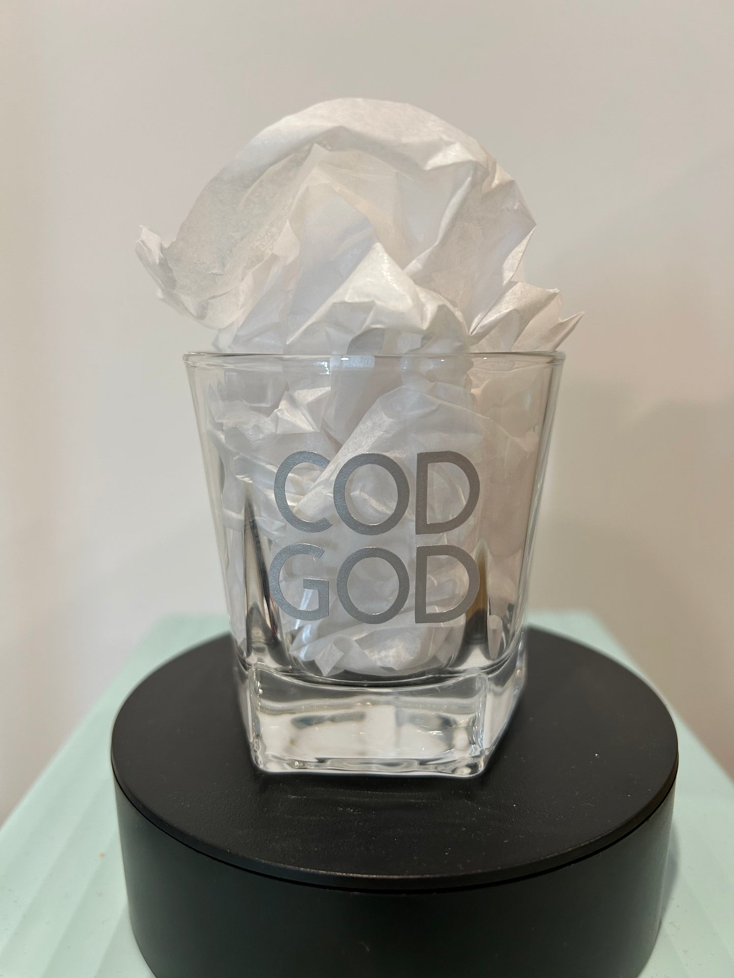 Cod God rum glass