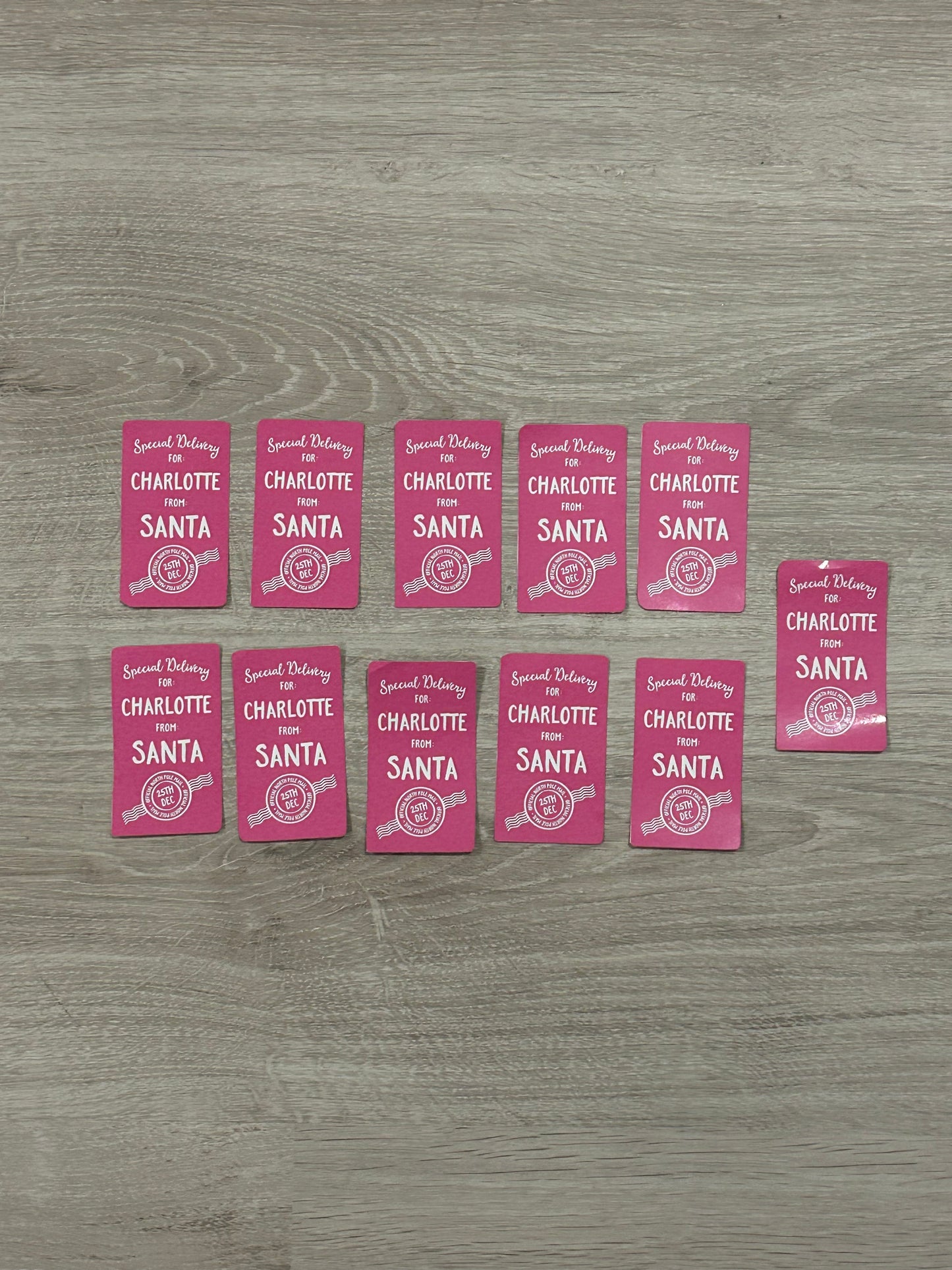 Delivery from Santa stickers for Charlotte