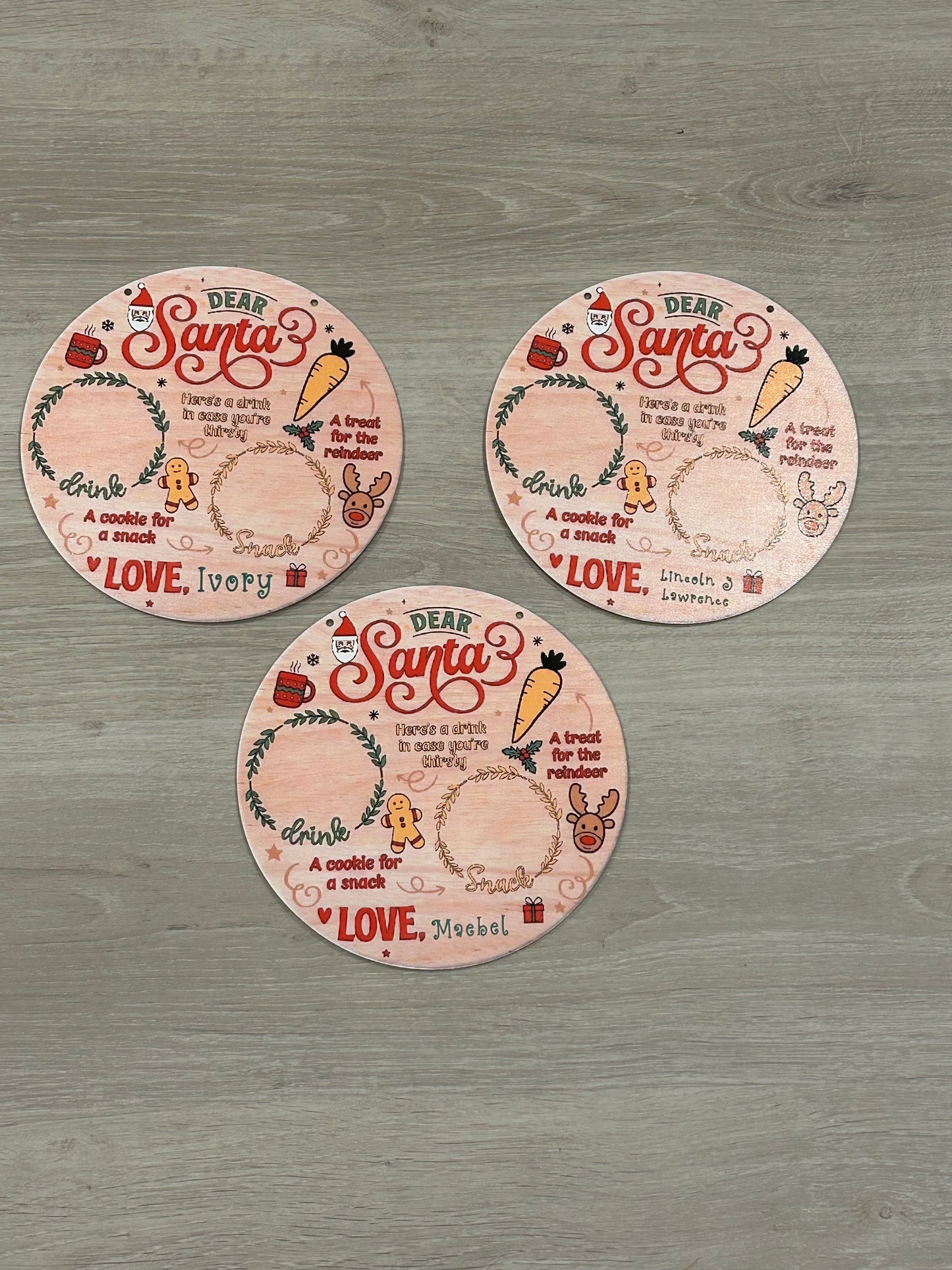 Christmas Santa Snack Plates