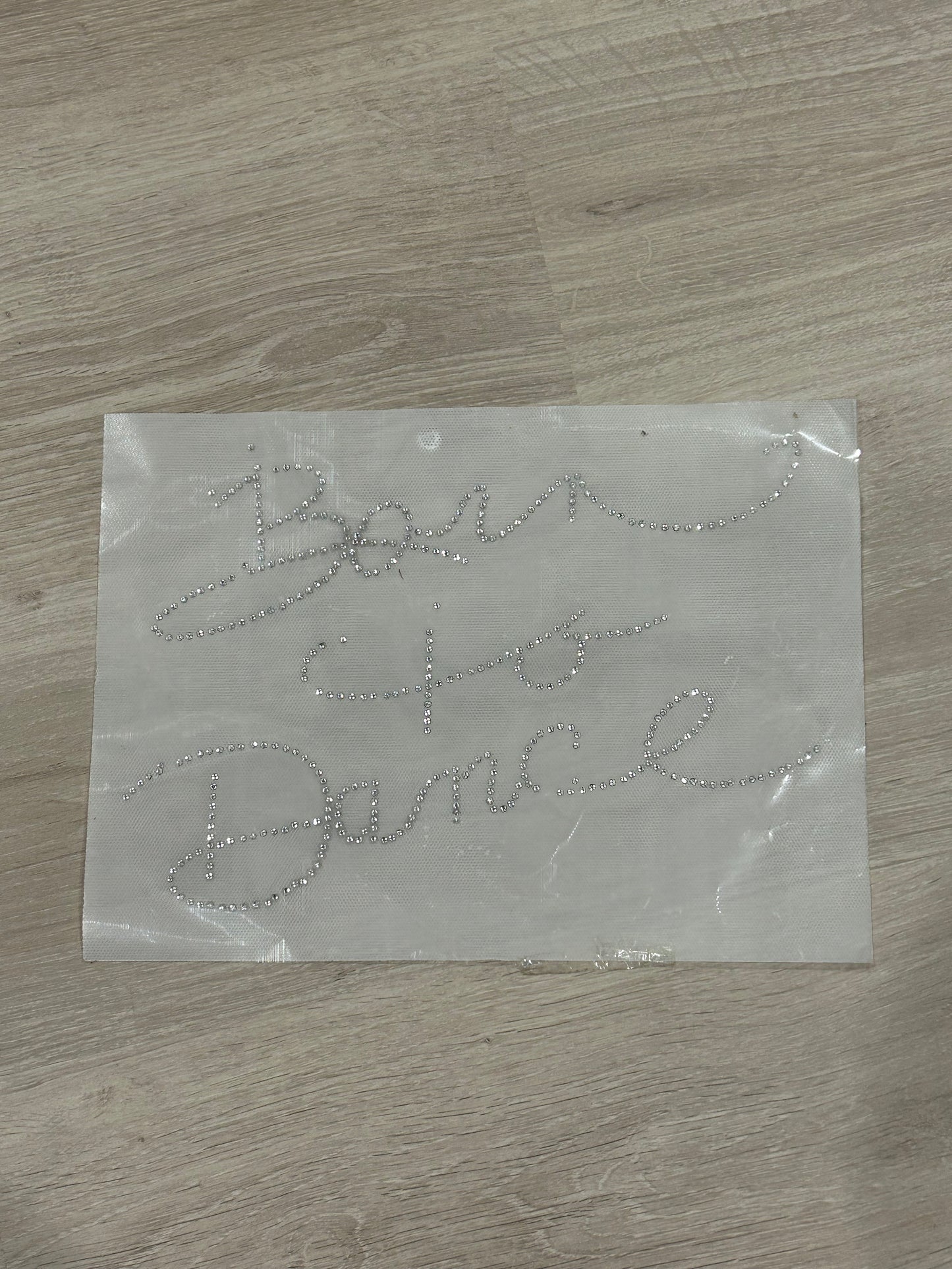 4 different Diamanté heat press designs