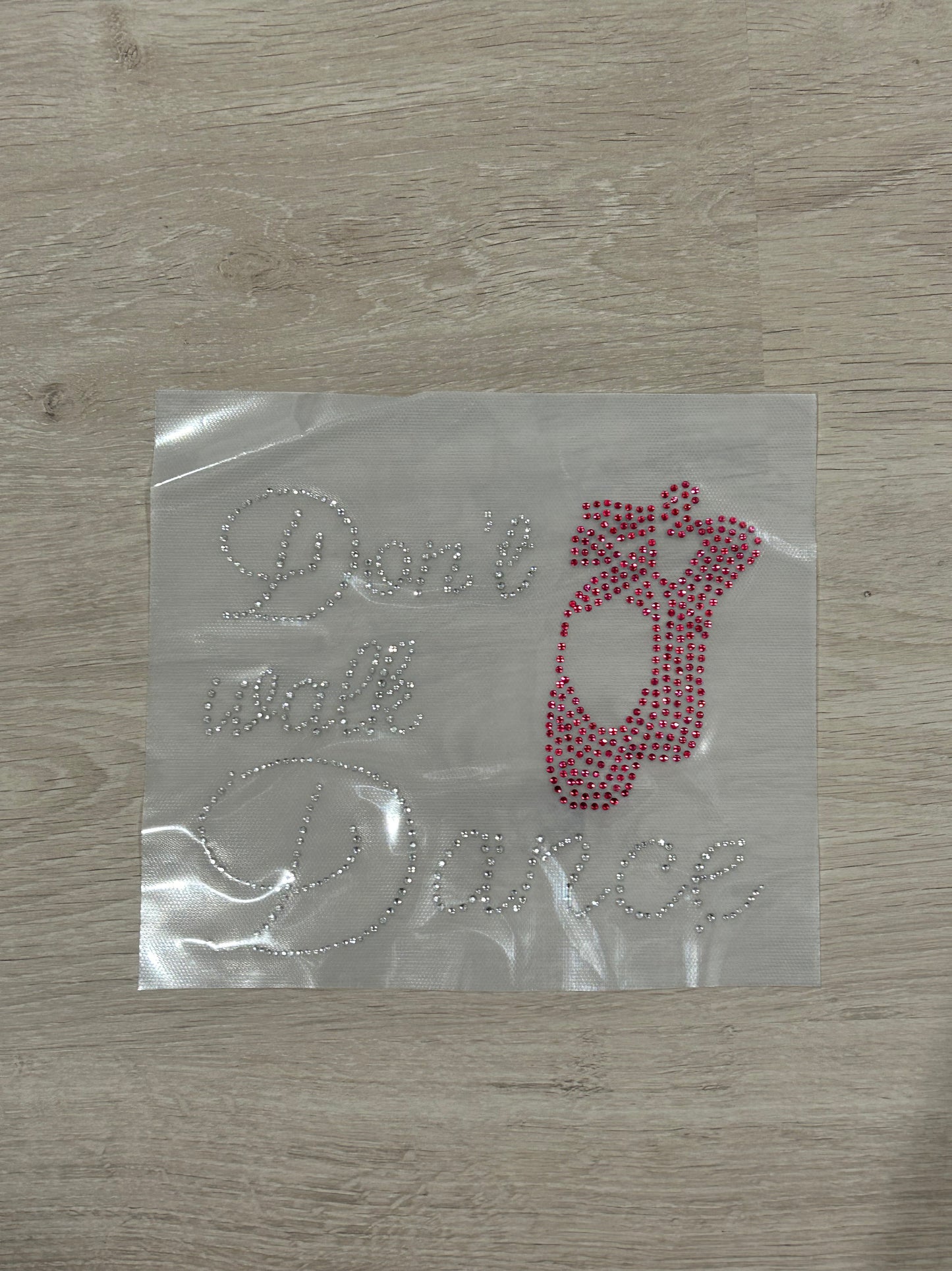 4 different Diamanté heat press designs