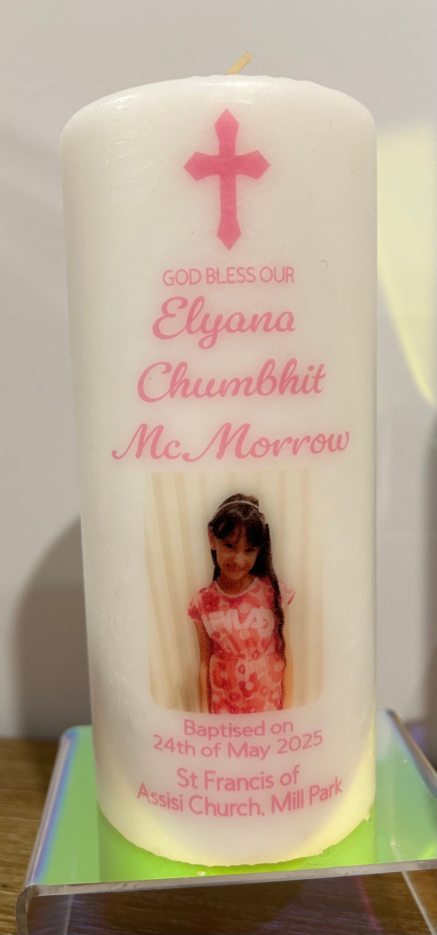 3x Baptism Candles