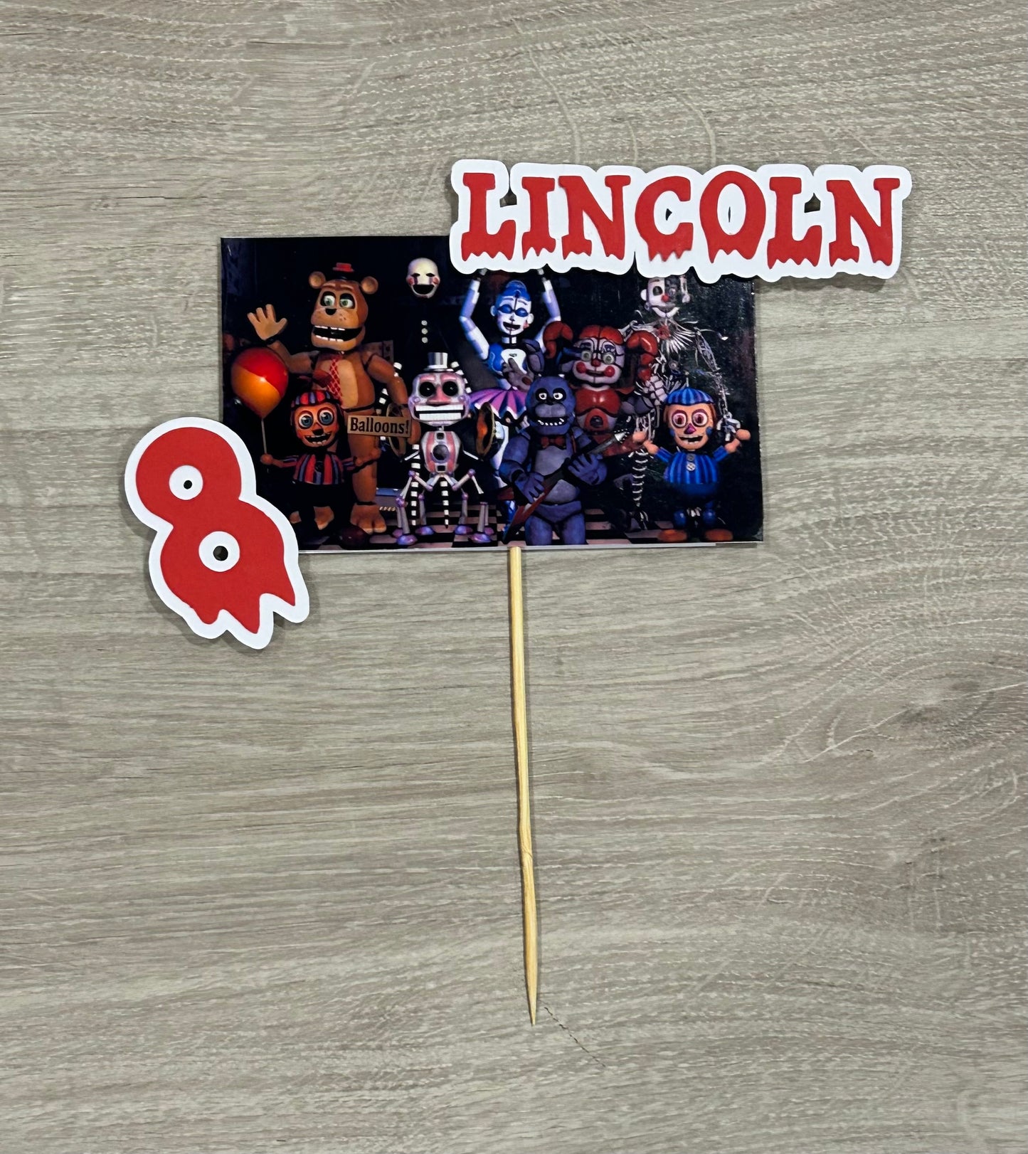 Lincoln’s Birthday Cake Topper -FNAF
