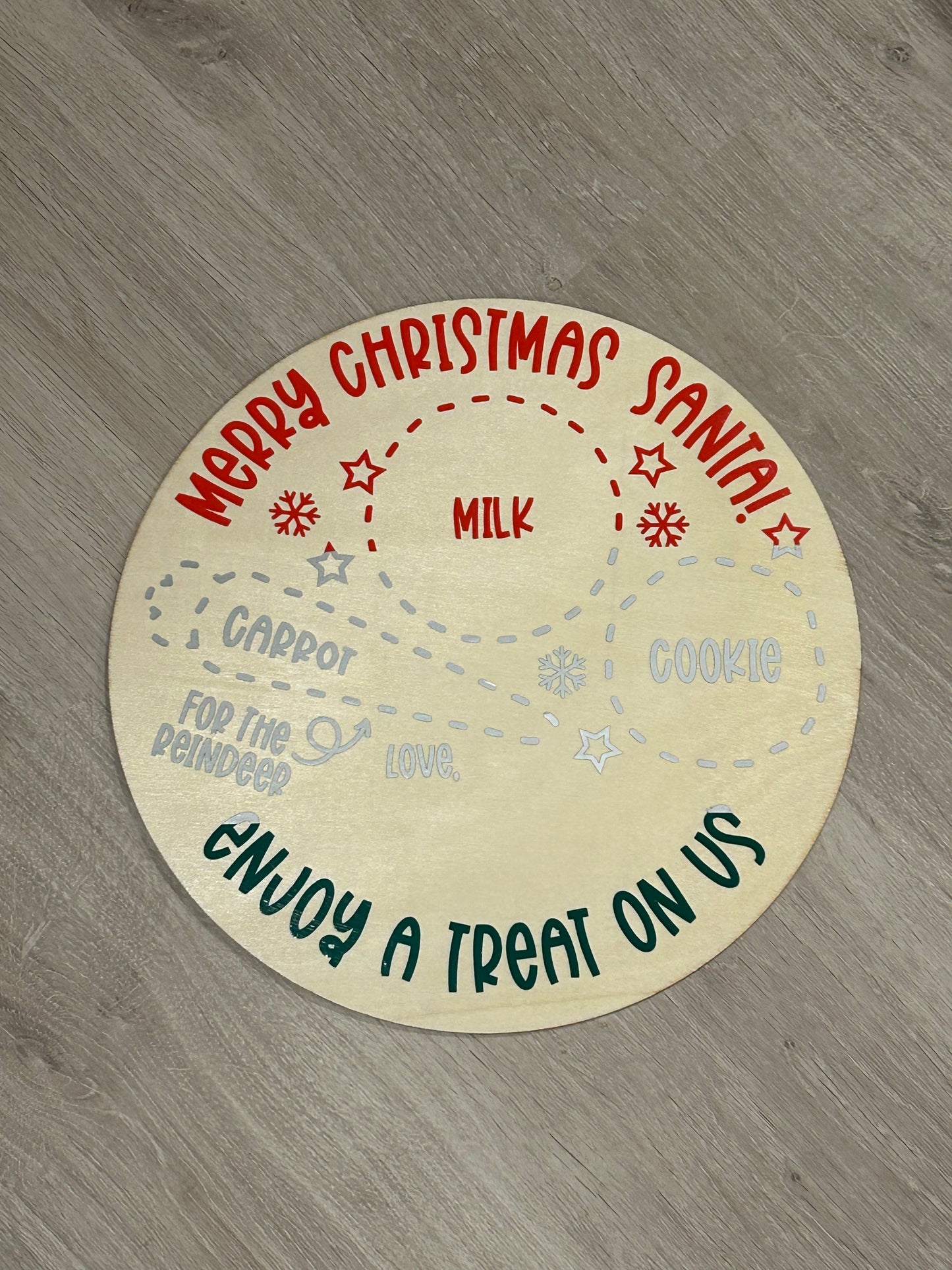 Santa and reindeer snack board