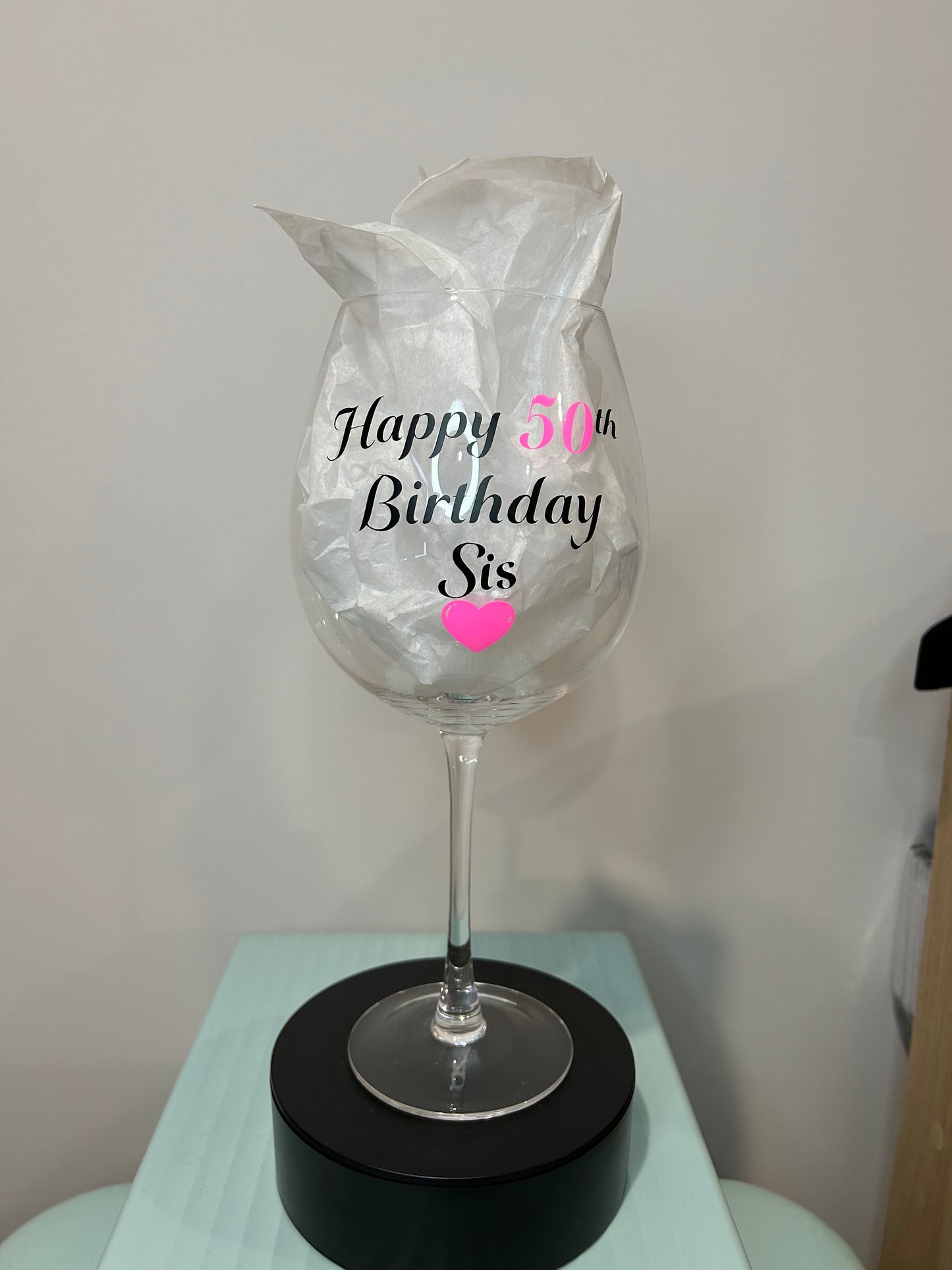 50th Birthday Glass