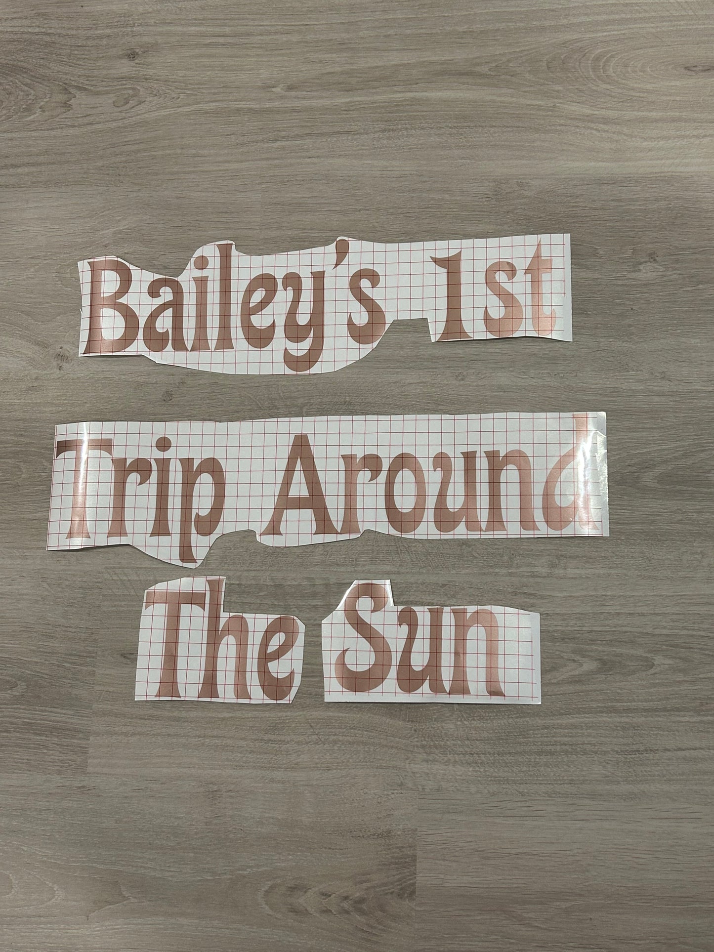 Decals for Bailey's 1st Birthday