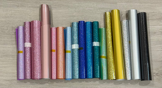 Heat Transfer Vinyl (HTV) - Glitter and Shimmer