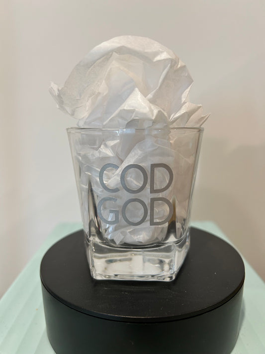 Cod God rum glass