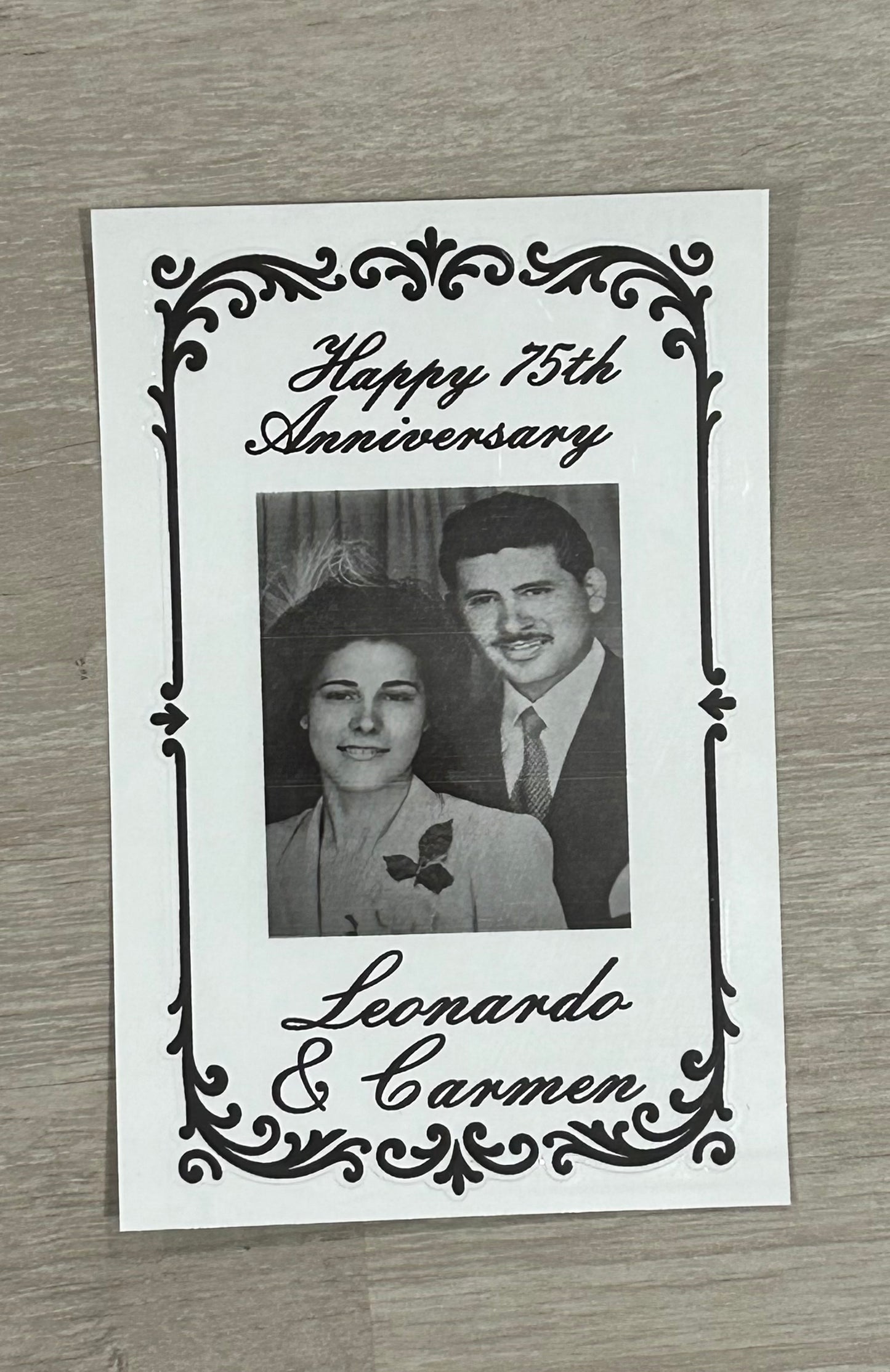 Sticker for wine bottle