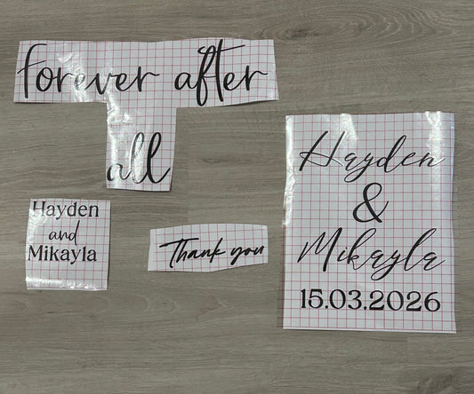 Decals for Mirror and Wishing Well