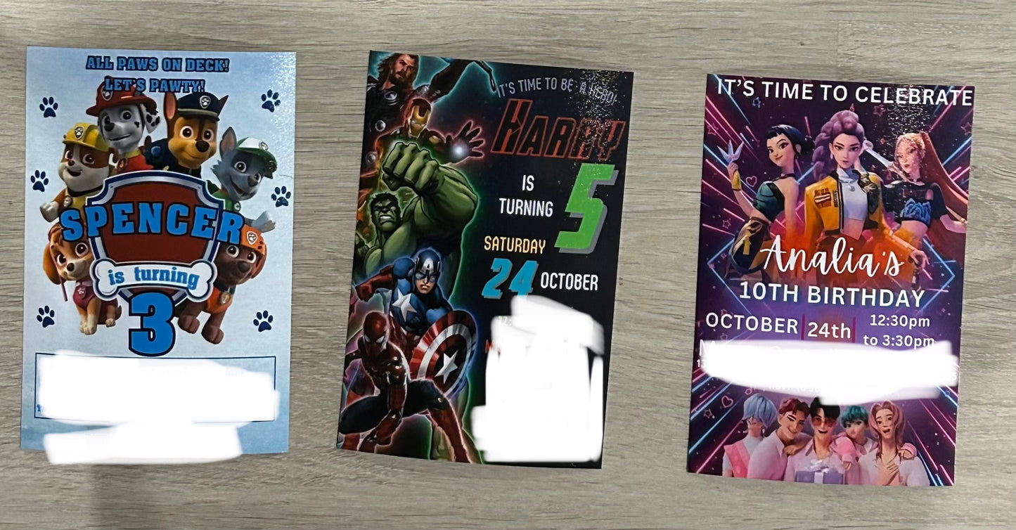 Invitations - 3 designs