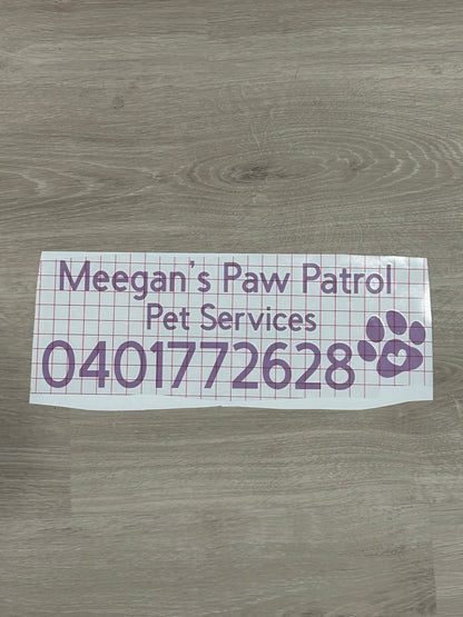 Meegan’s Paw Patrol Car Decal