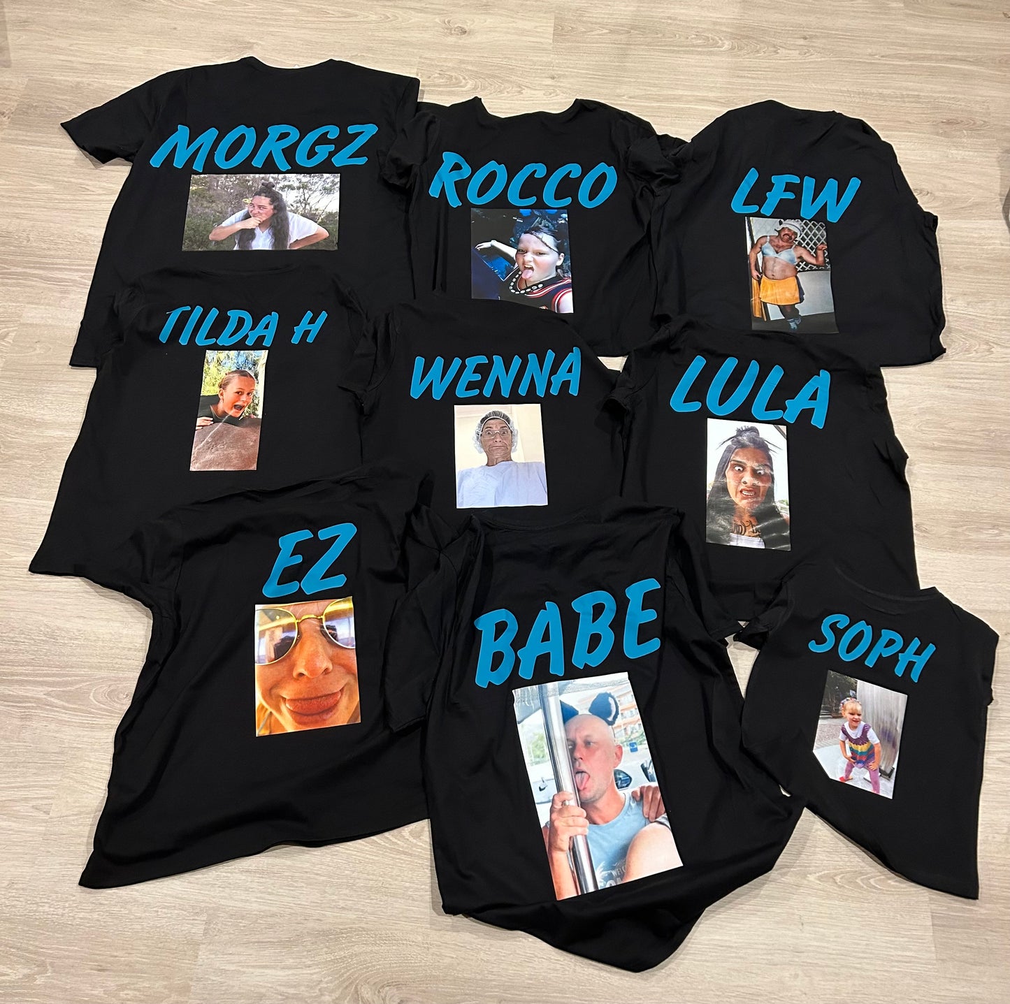 9 shirts ready for the Foam run!