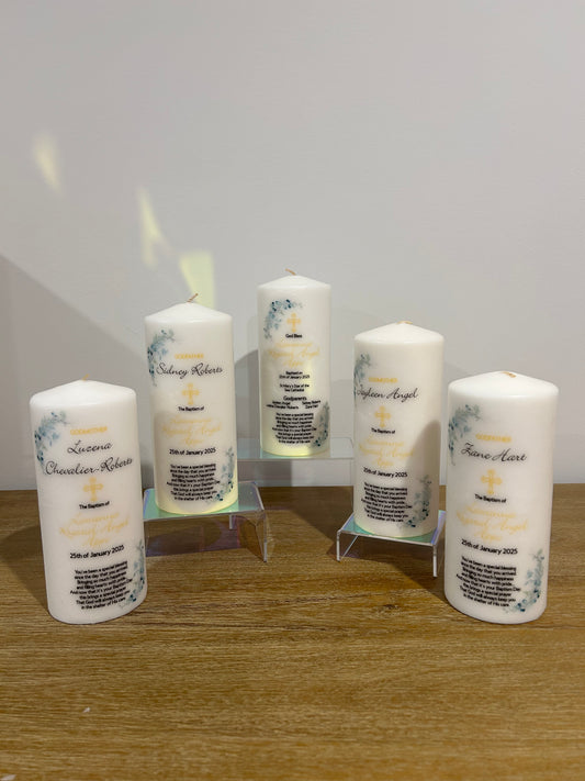 5 Candles for a baptism