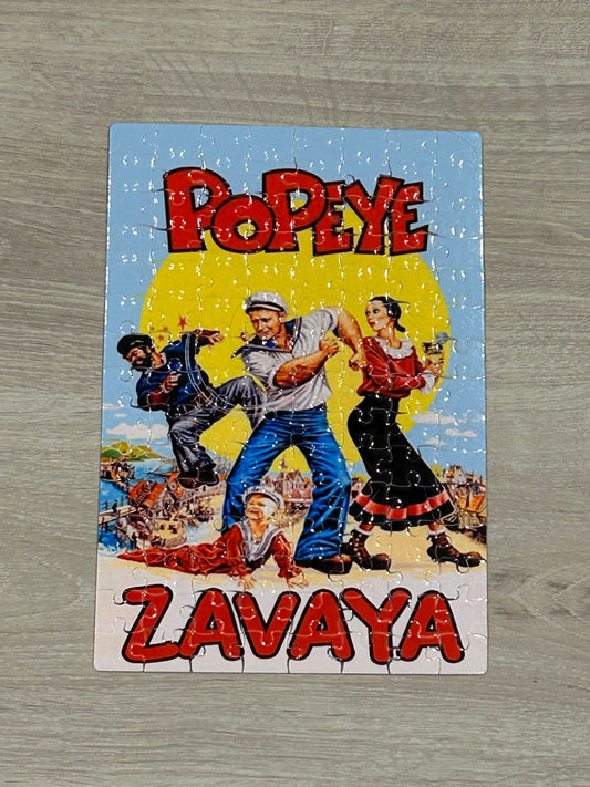 Popeye themed bottle and puzzle