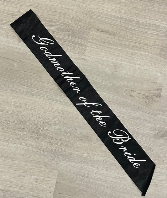 Godmother of the bride sash