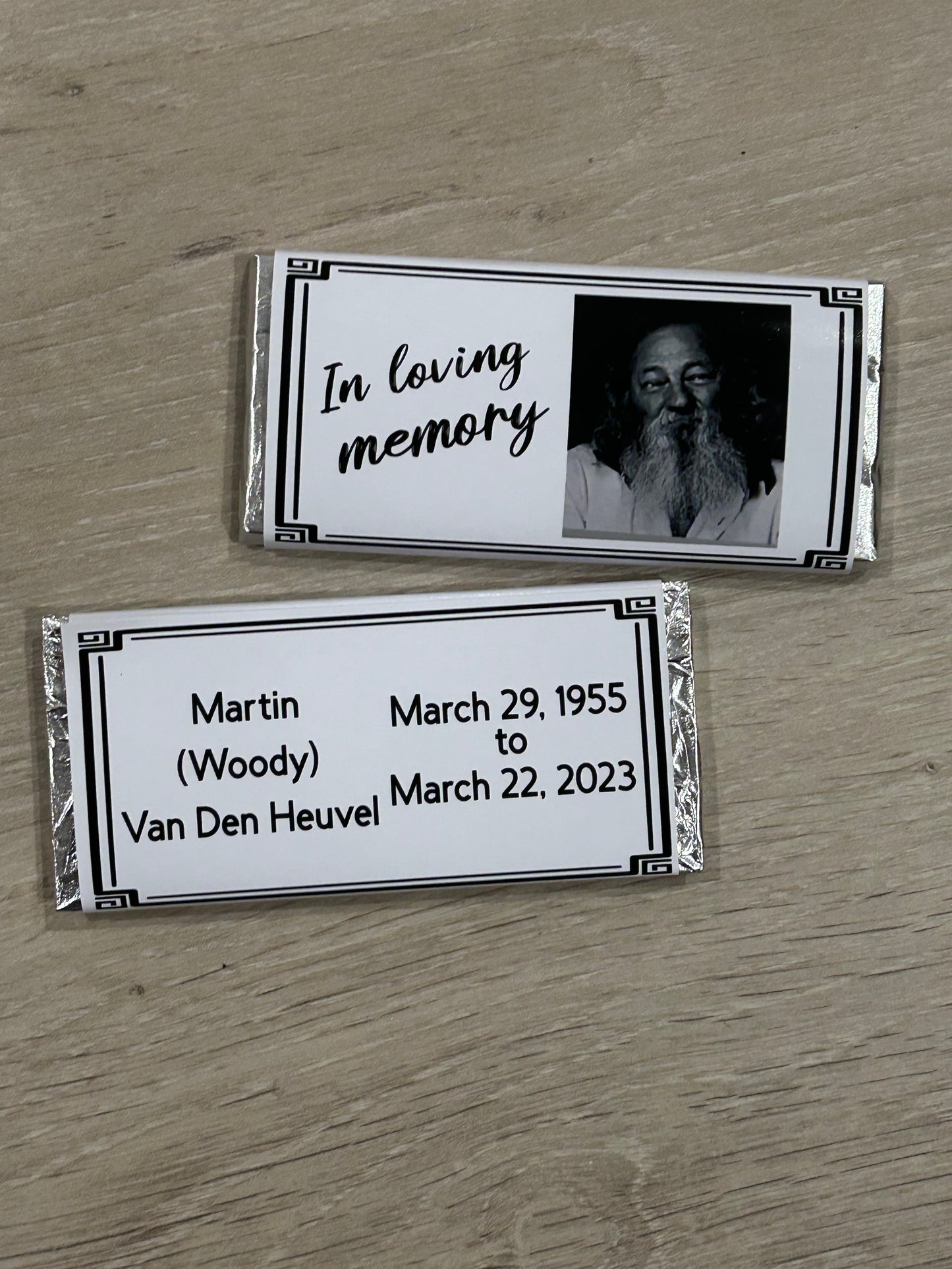 Double Sided Memorial Chocolates