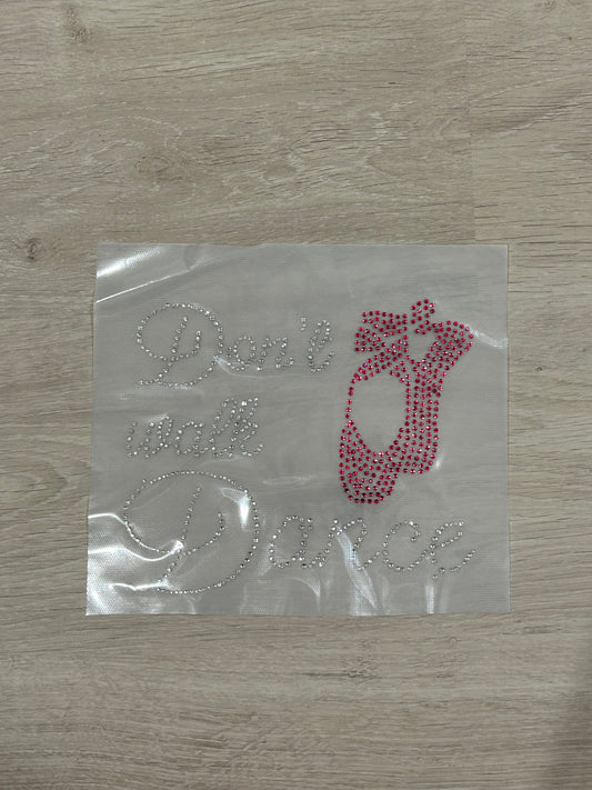 4 different Diamanté heat press designs