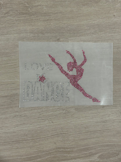 4 different Diamanté heat press designs