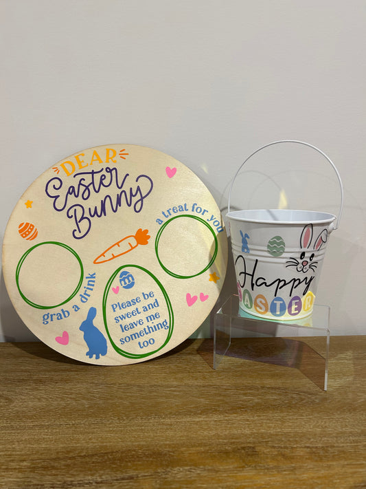 Easter bucket and snack board
