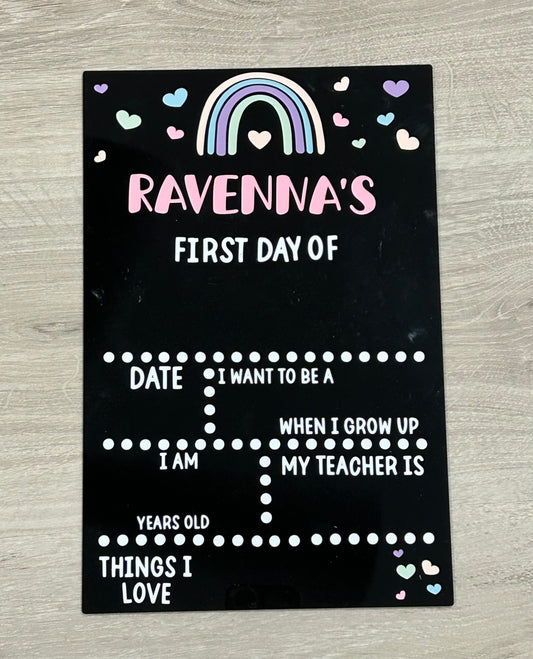First and last day board for Ravenna