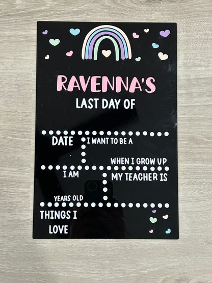 First and last day board for Ravenna