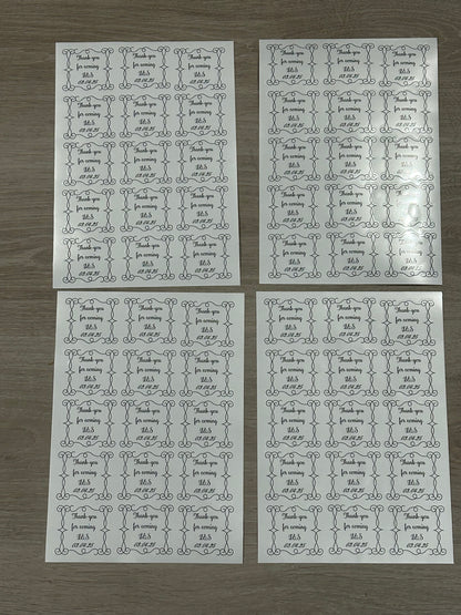 Stickers for Candle Favours