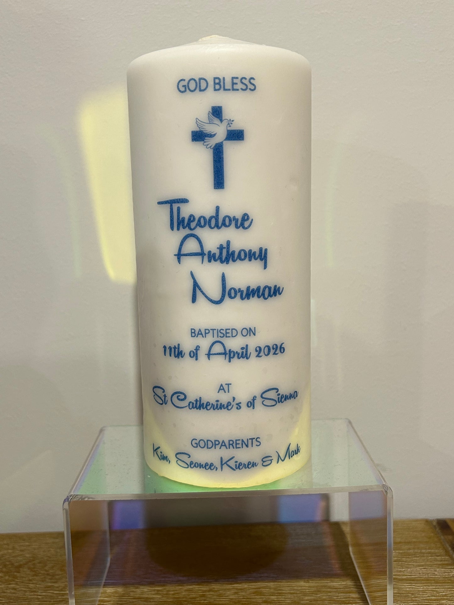 Baptism Candle for Theodore