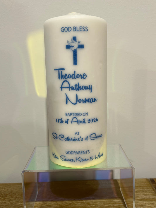 Baptism Candle for Theodore