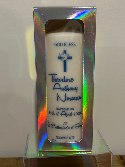 Baptism Candle for Theodore