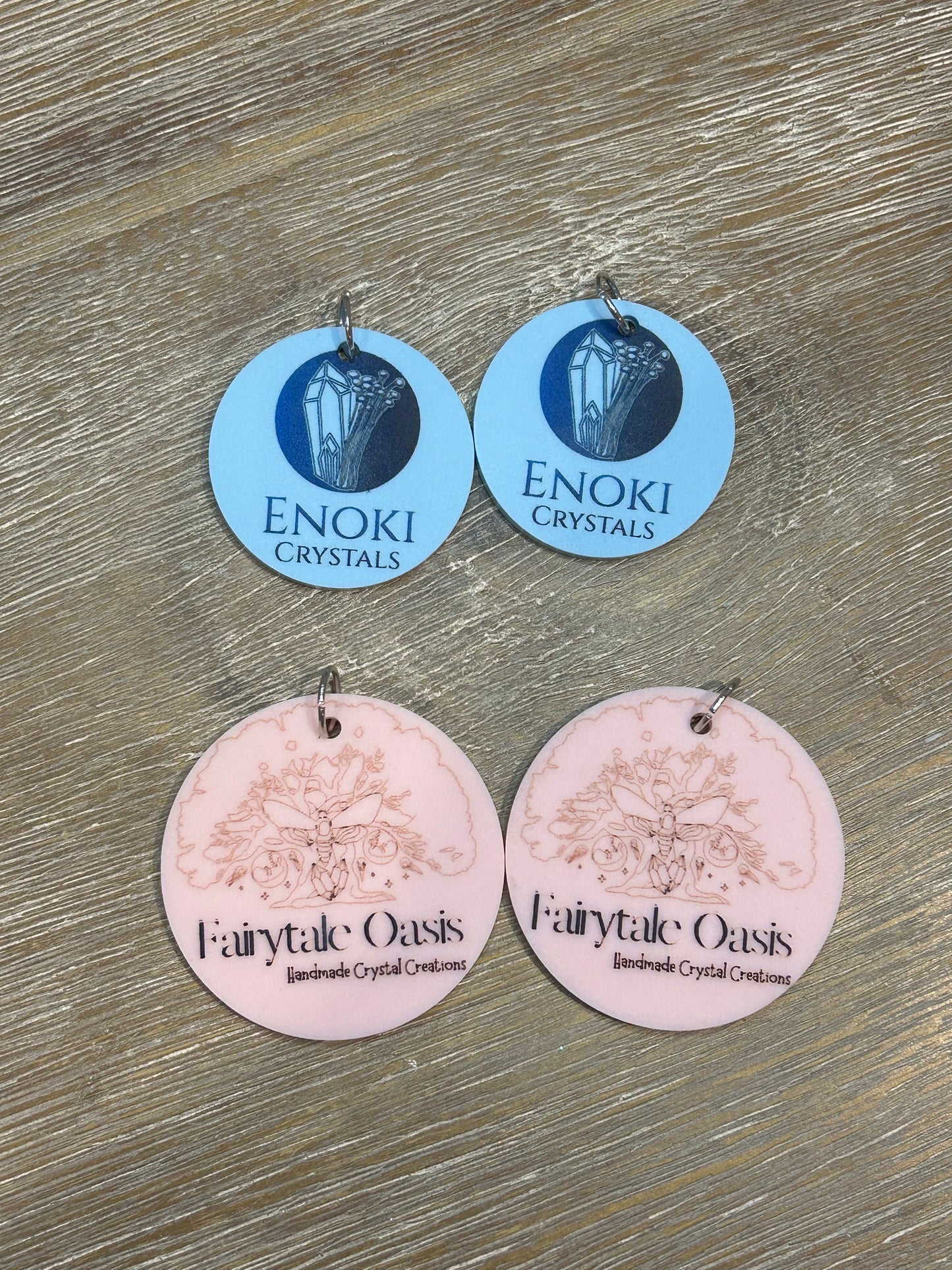 Custom Earrings for Fairytale Oasis and Enoki Crystals