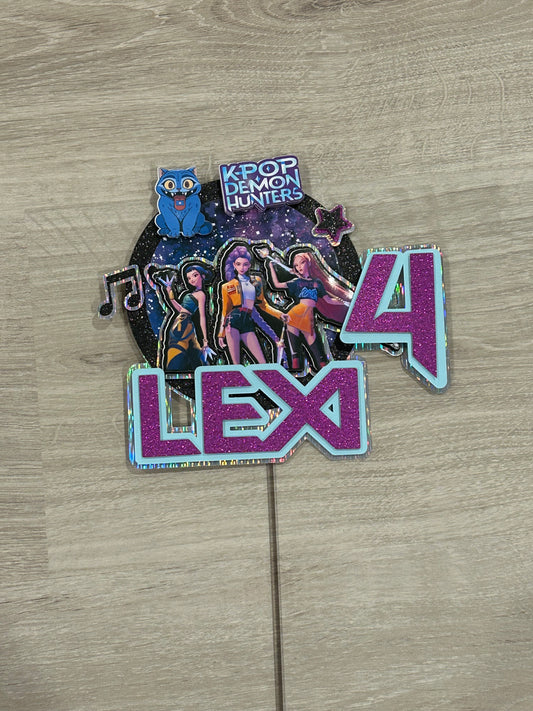 Lexi’s K-Pop Demon Hunter Themed Cake Topper