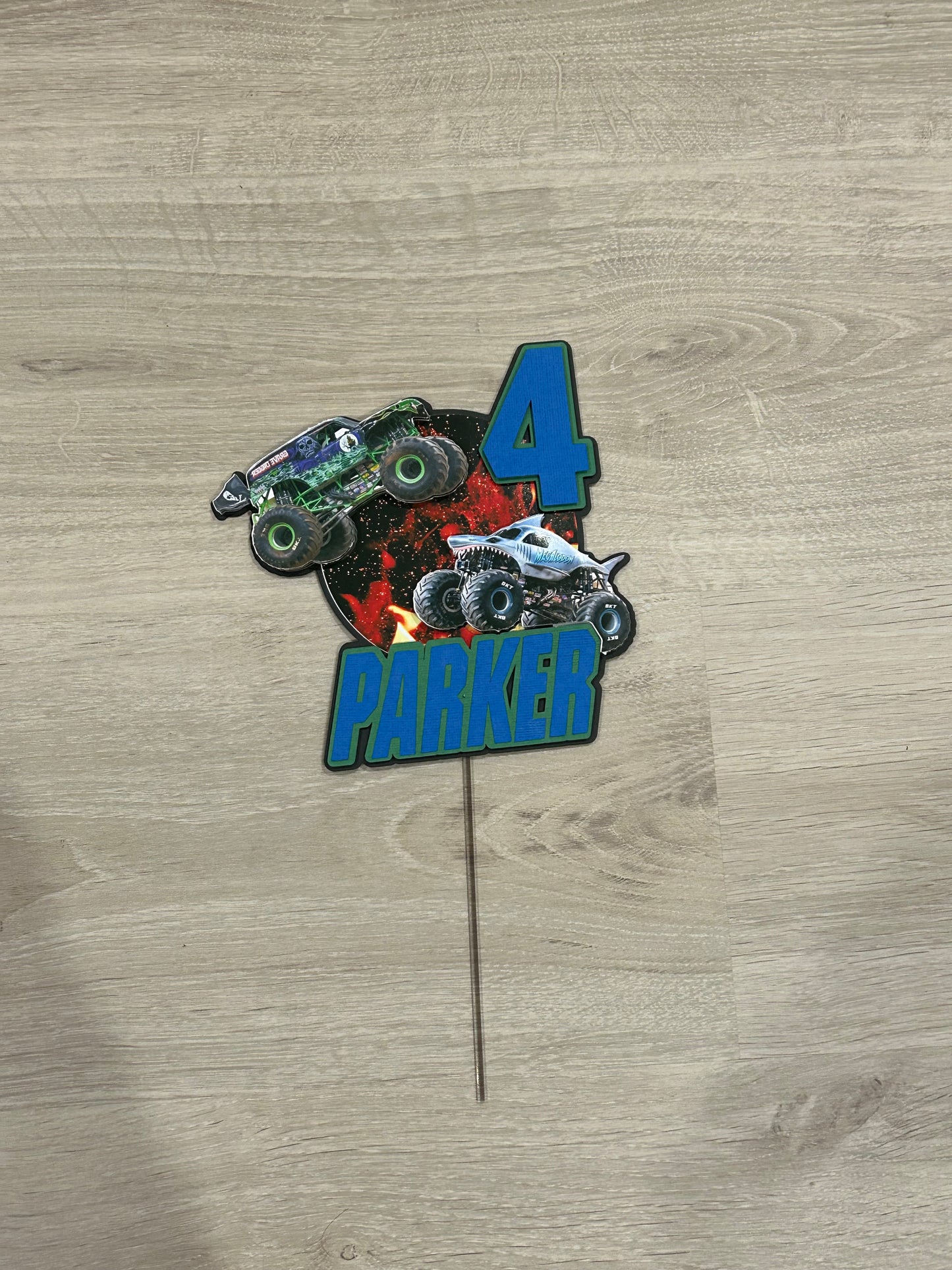Parker’s Monster Truck Themed Cake Topper