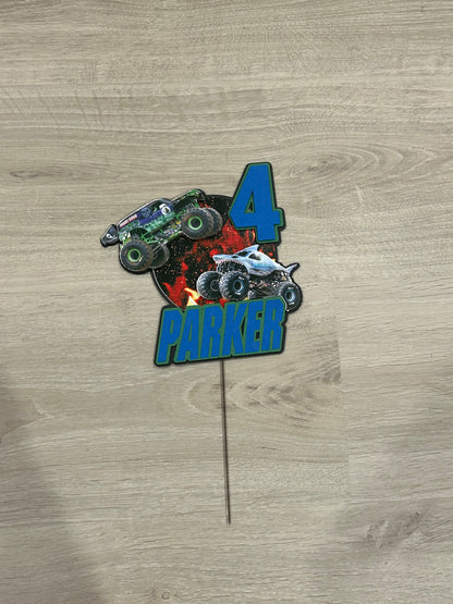 Parker’s Monster Truck Themed Cake Topper