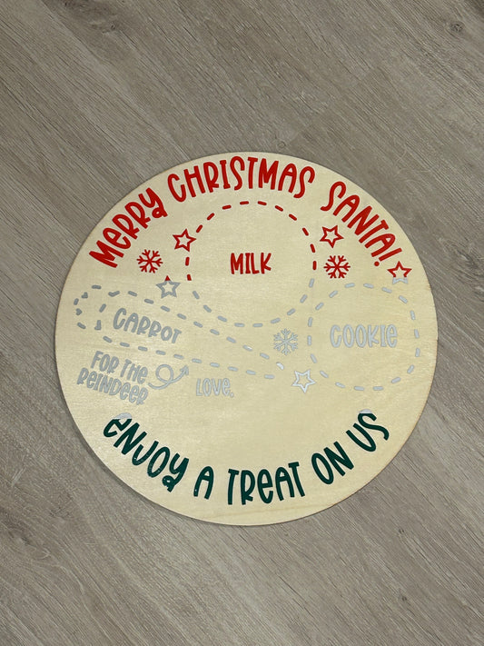 Santa and reindeer snack board