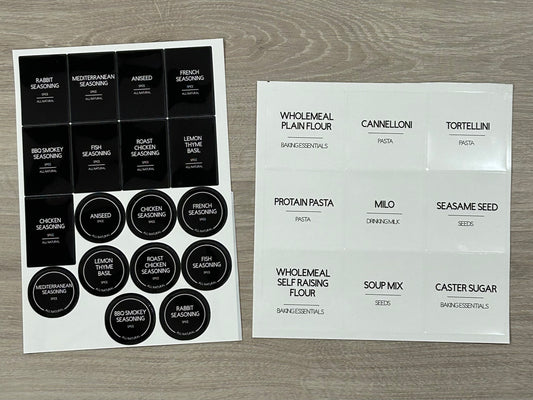 Spice & Pantry Lables