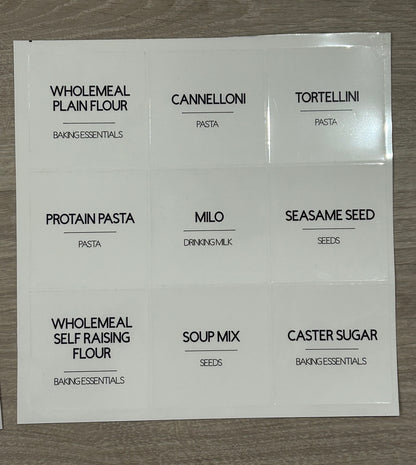 Spice & Pantry Lables