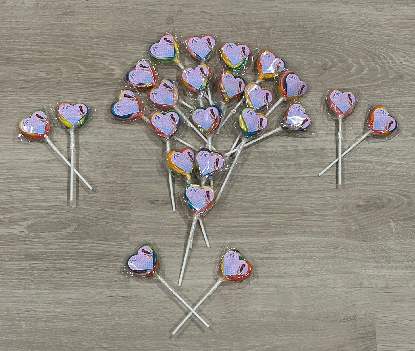 Mermaid theme for Alira’s 2nd Birthday 24 lollipops and 20 chcoclates
