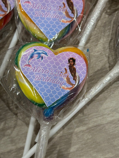 Mermaid theme for Alira’s 2nd Birthday 24 lollipops and 20 chcoclates