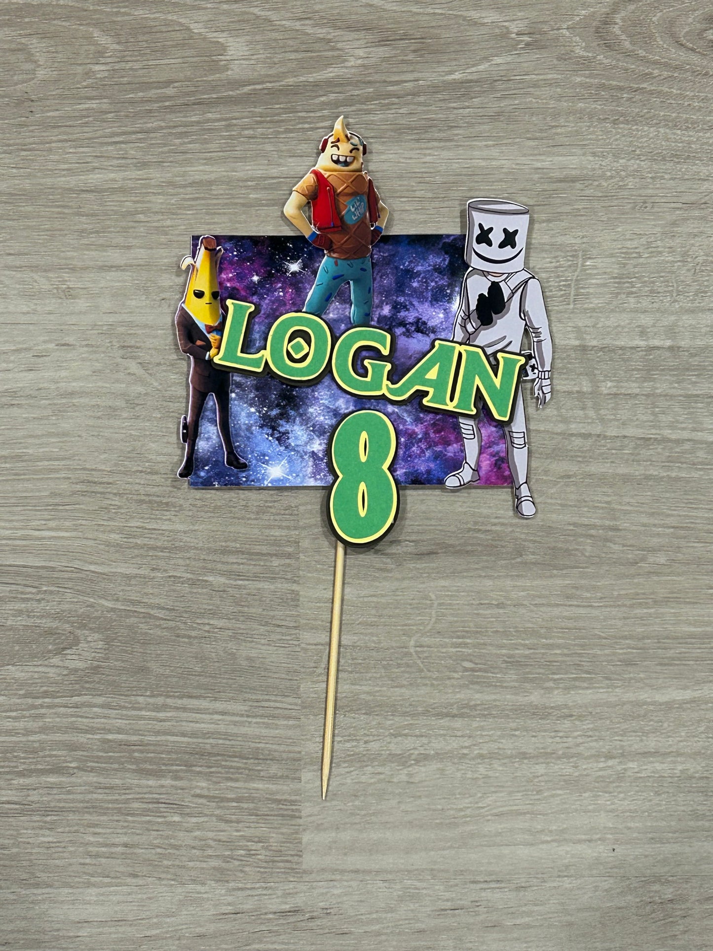 Fortnite cake topper for Logan
