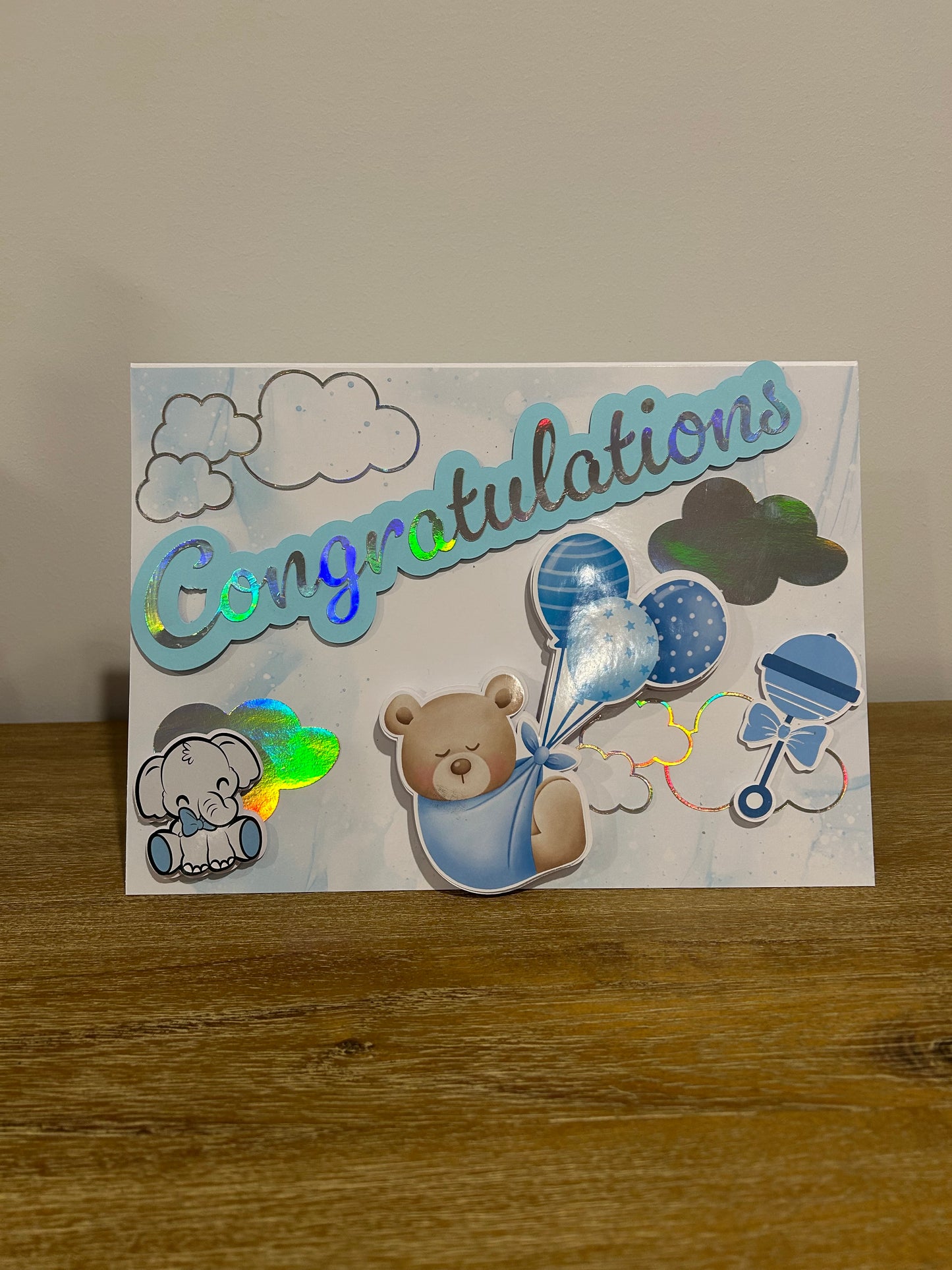 Card to Congratulate the new parents Baby Boy