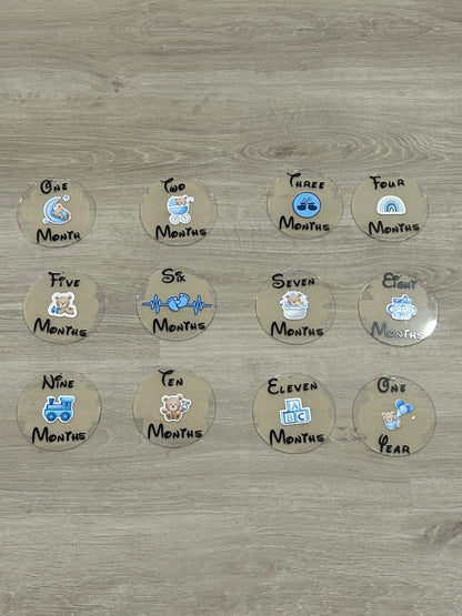 Baby Boy themed Milestone Discs