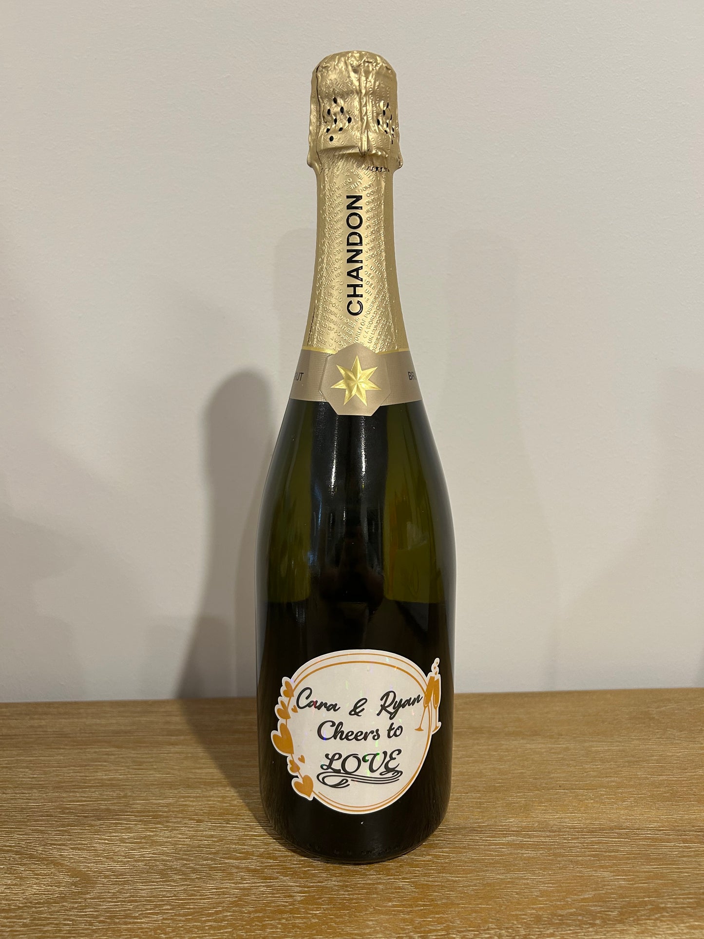Sticker for a Champagne Bottle