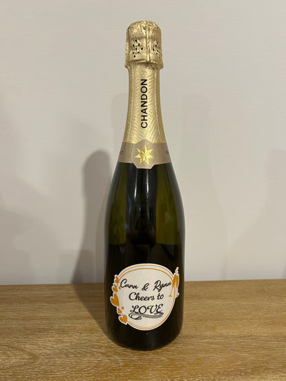 Sticker for a Champagne Bottle
