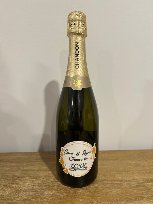 Sticker for a Champagne Bottle