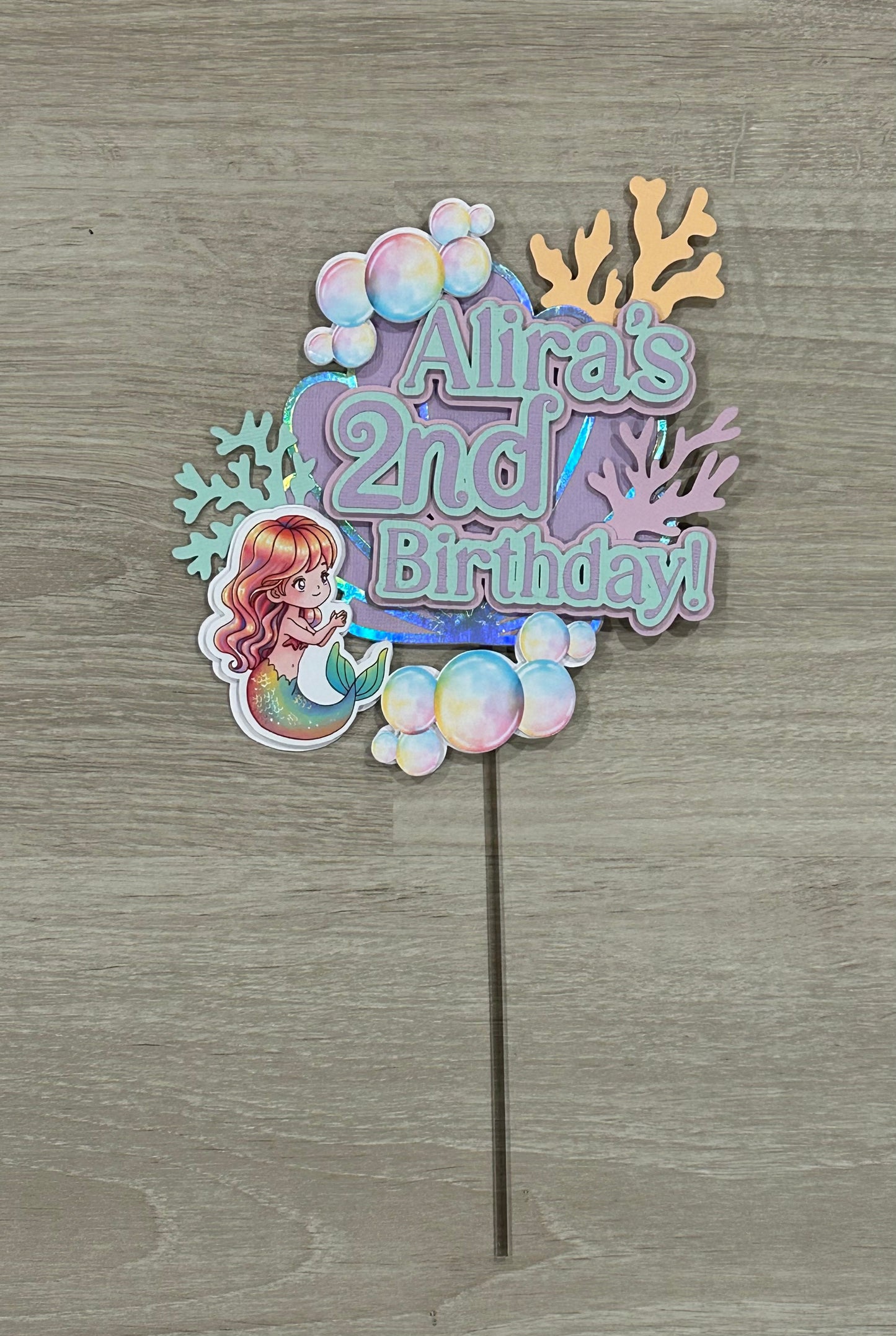 Alira’s 2nd Birthday Cake Topper