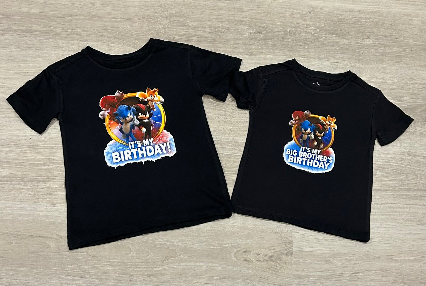 2 kids shirts for his 6th Birthday