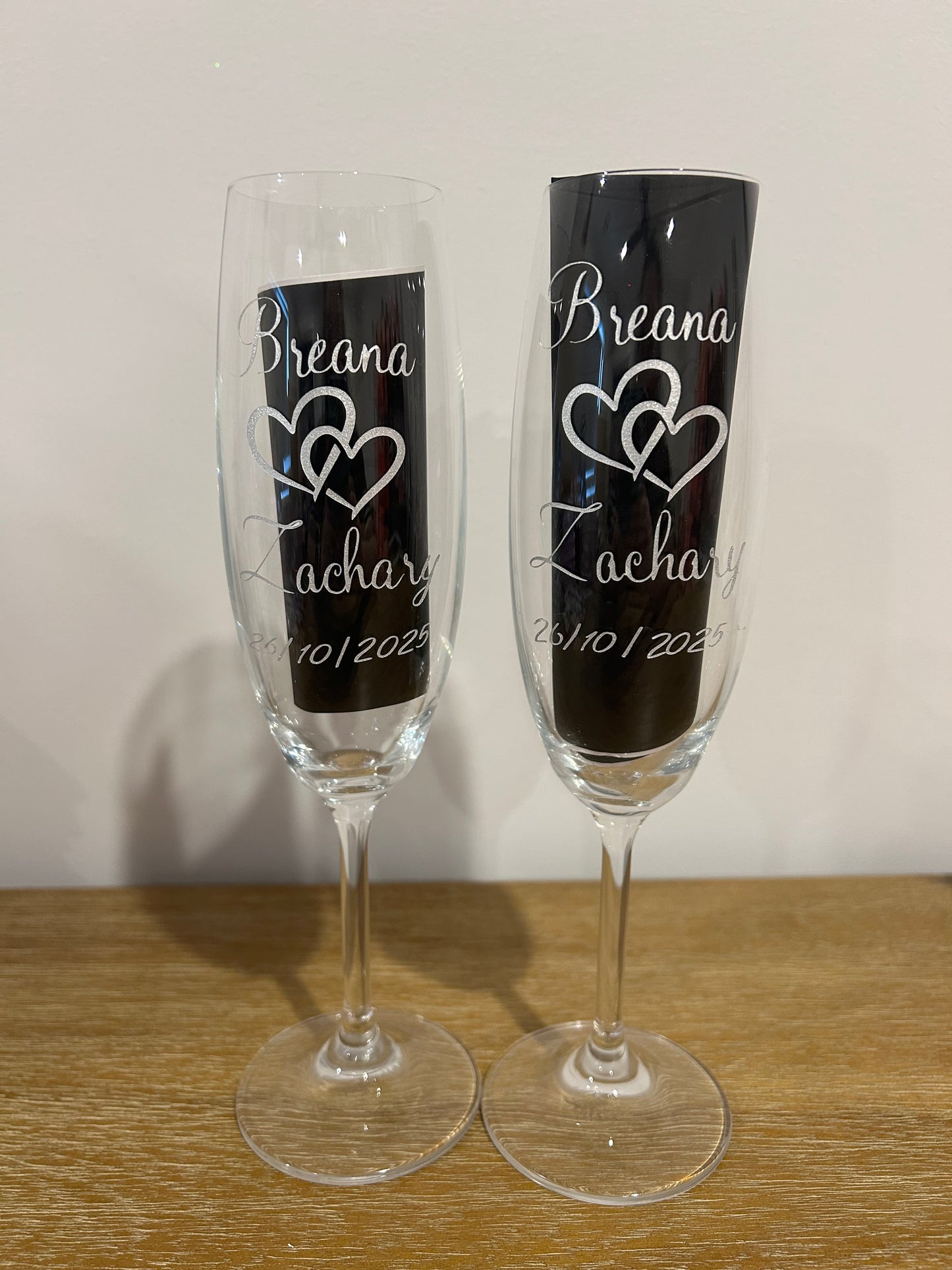 Bride and Groom Champagne Glasses